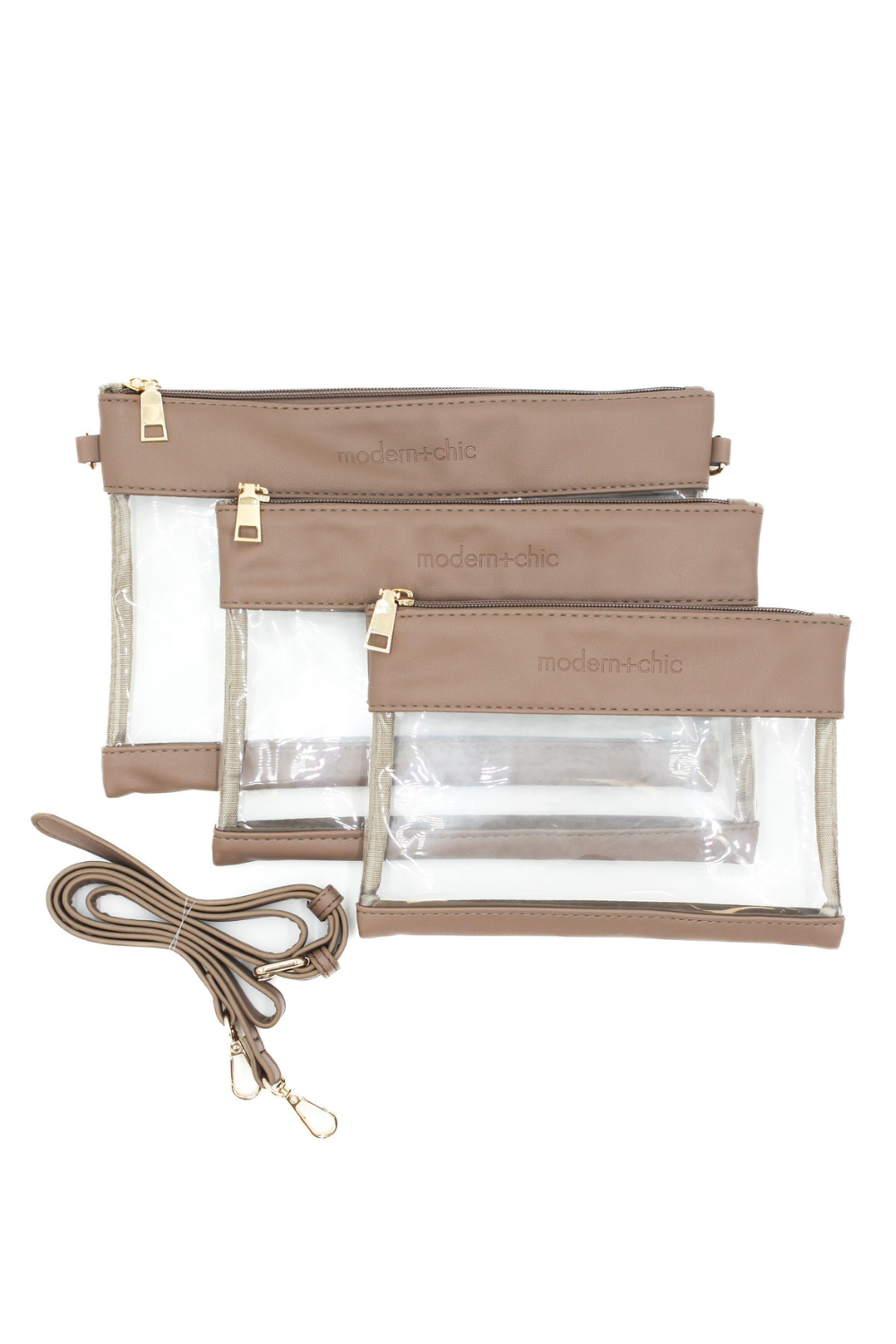 The Signature 3-Piece Clear Bag Set