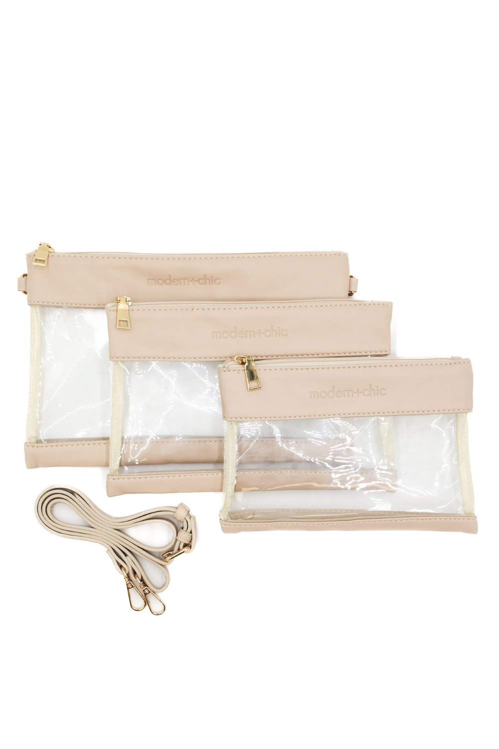 The Signature 3-Piece Clear Bag Set