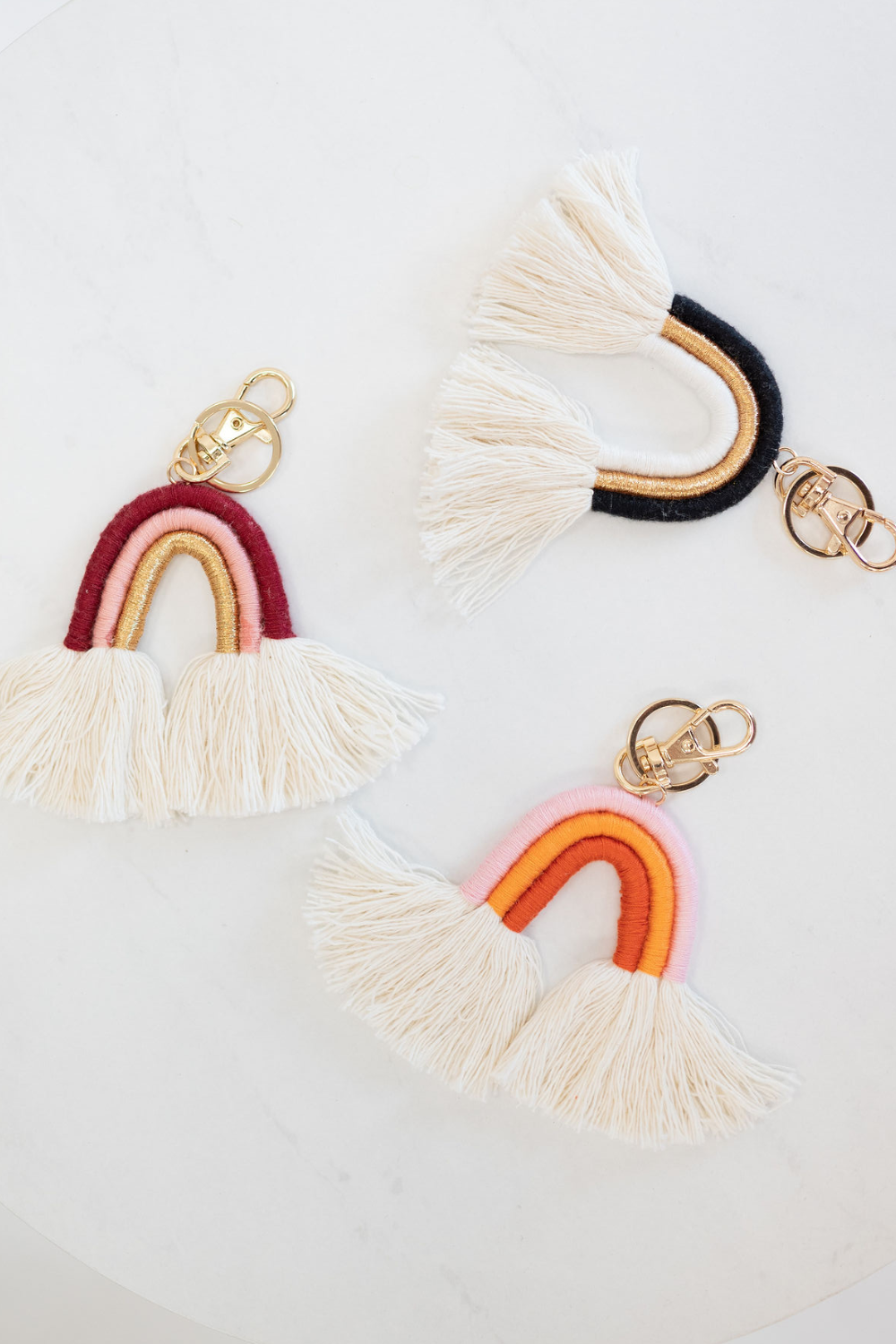 Ozzie Rainbow Tassel Keychain