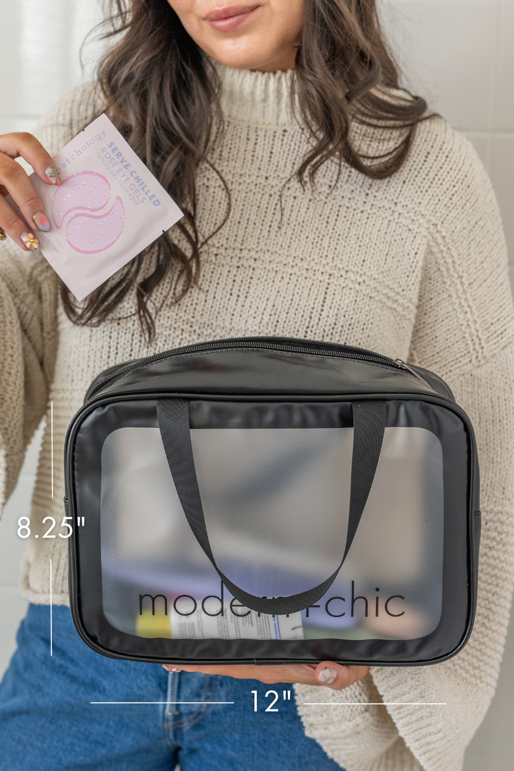 Rhode 6-Piece Clear Cosmetic Bag Set